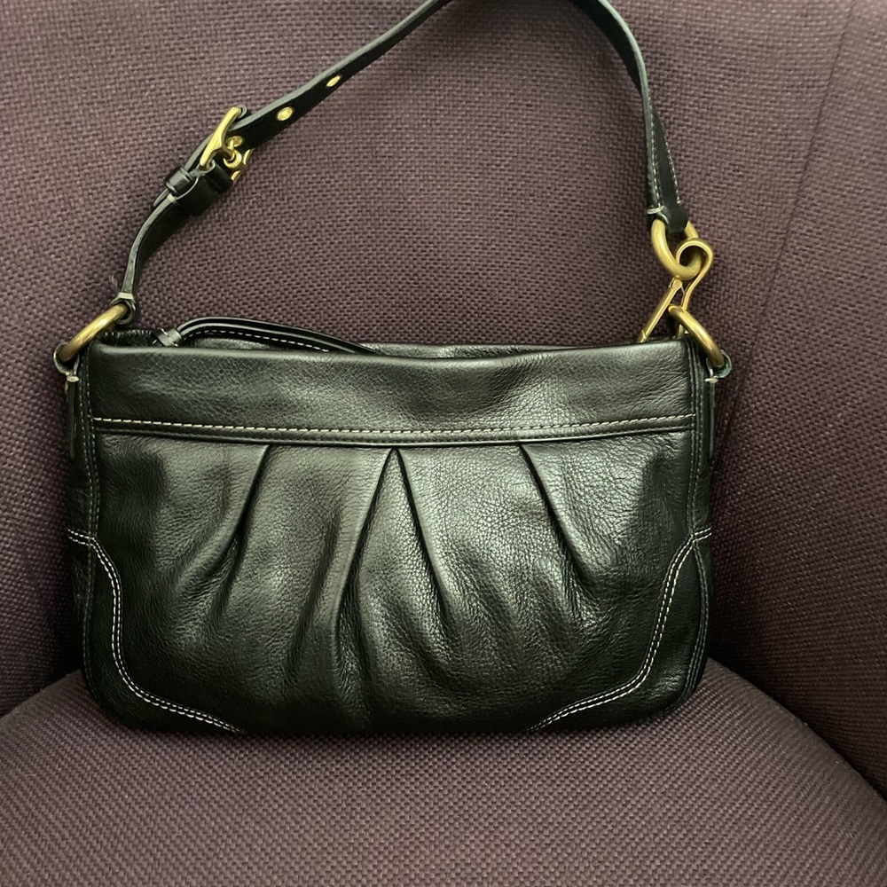 Black Leather Shoulder Bag
